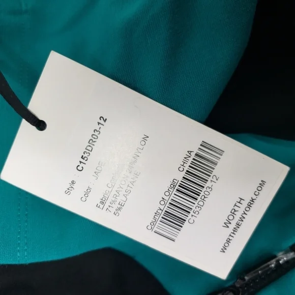 Worth New York Jade green black colorblock scuba dress size 12 NWT - Picture 10 of 11